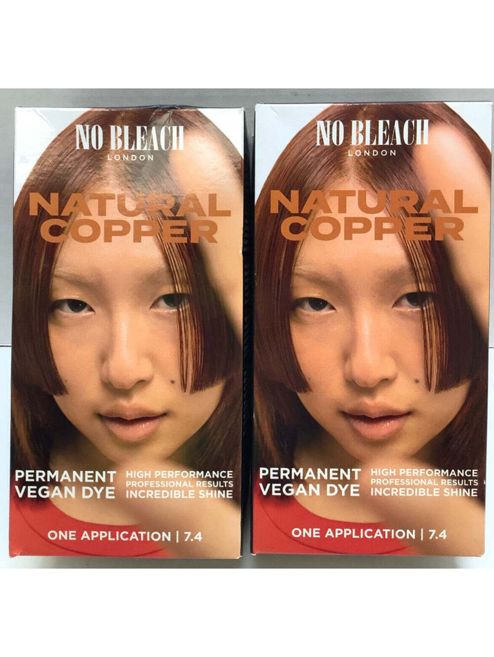No Bleach London 7.4 Natural Copper Permanent Hair Dye – 2 Pack